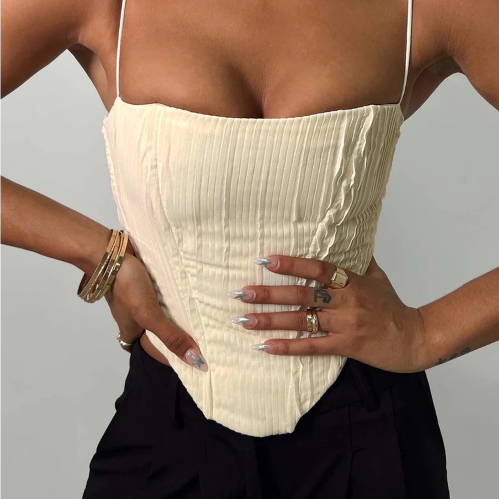 Princess Polly daintree corset ivory beige size 8 medium